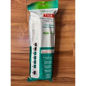 Simply Conserve Energy Saving 7-Outlet Advanced‎ Power Strip for TV PC SC73T1